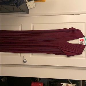 Convertible Burgundy Maxi Dress